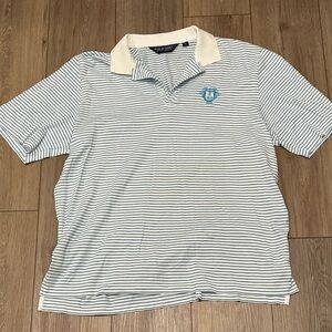 Ralph Lauren Navy and White Striped Polo